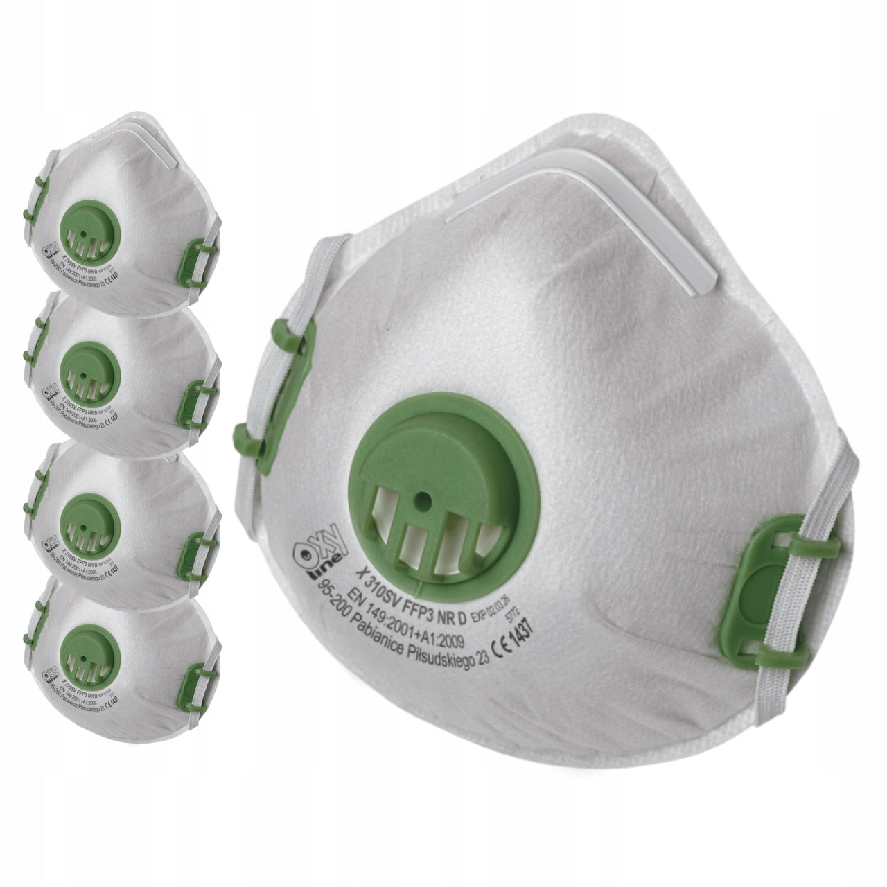 Dust Mask P3 FFP3 Construction , Asbestos , Wool , Industry 5 pieces EAN (GTIN) 5907377570387