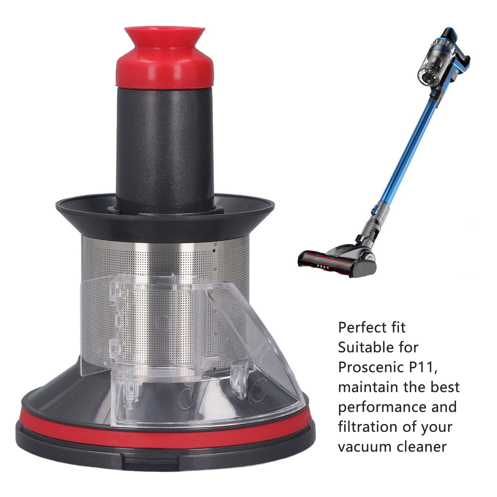 Dust container with filter for vacuum cleaner Cenic P11 14 x 10,5 x 10,5 cm Manufacturer no brand