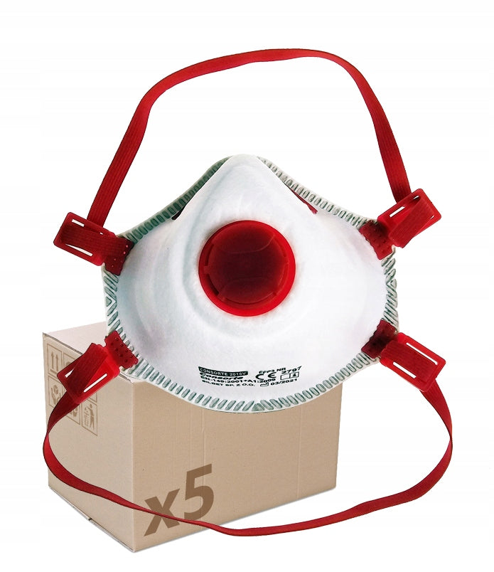 Dust mask MASK WITH VALVE FFP3 Anti-virus protective half mask x5