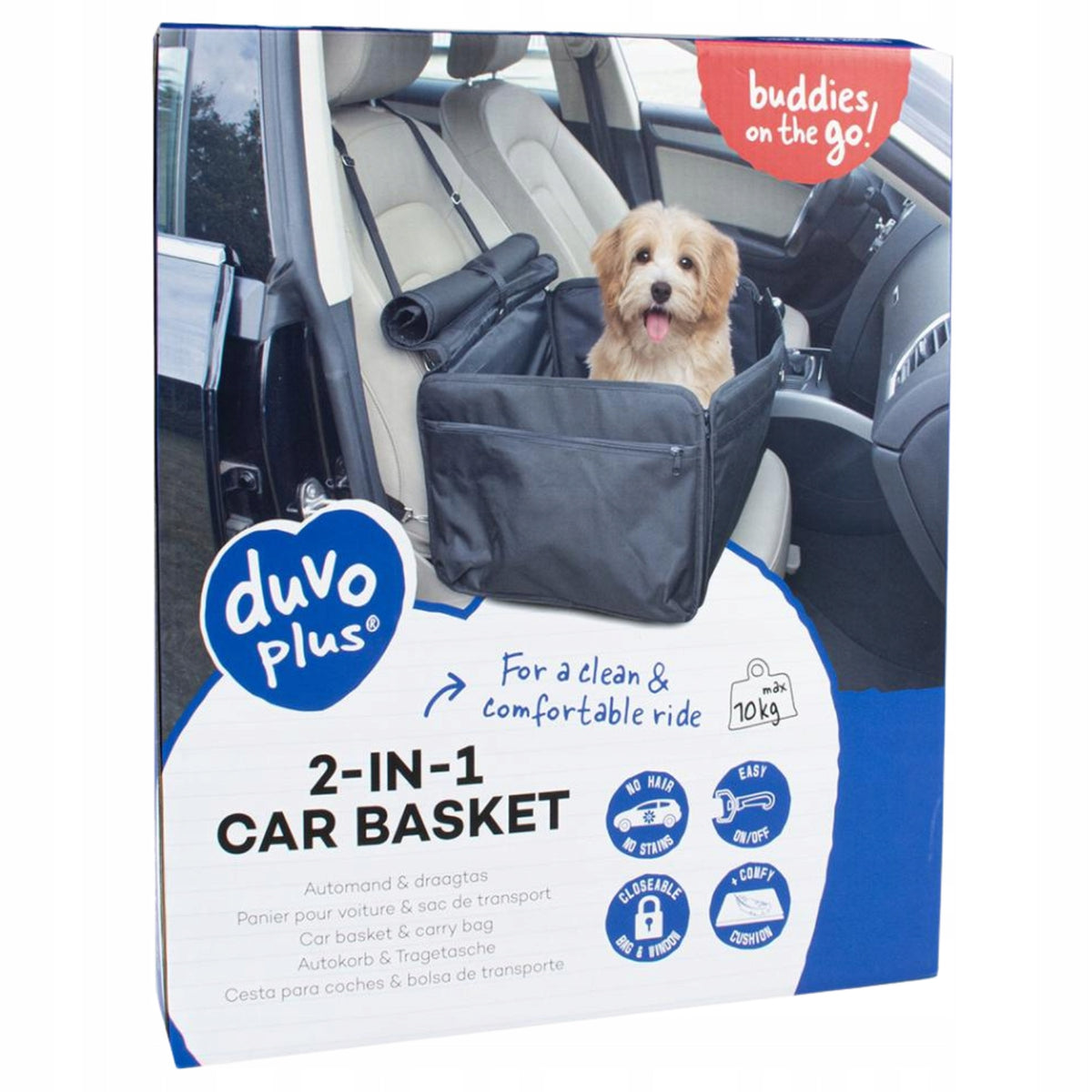 Duvo+ Dog Bed Car Playpen 45x39x30cm 2in1 + max 10kg