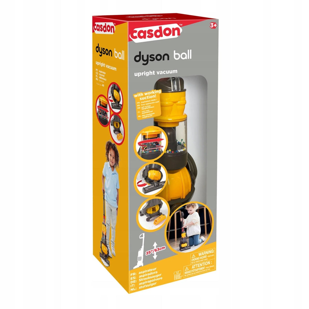 Dyson Vertical Vacuum Cleaner for Kids Toy with Suction Function Casdon