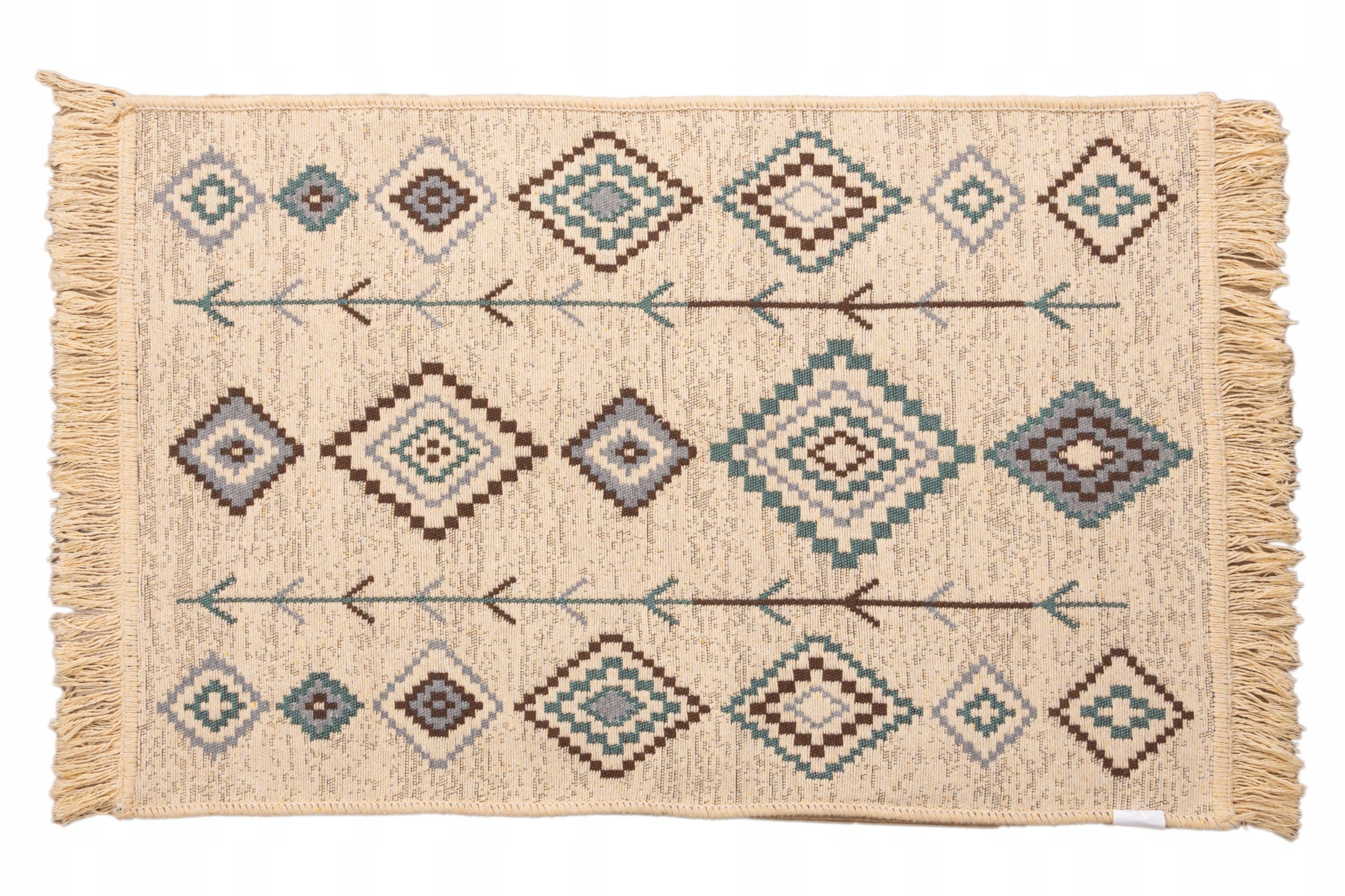 Dywan tkany płasko Green/Beige double-sided rug 80 x 150 cm Brand no brand