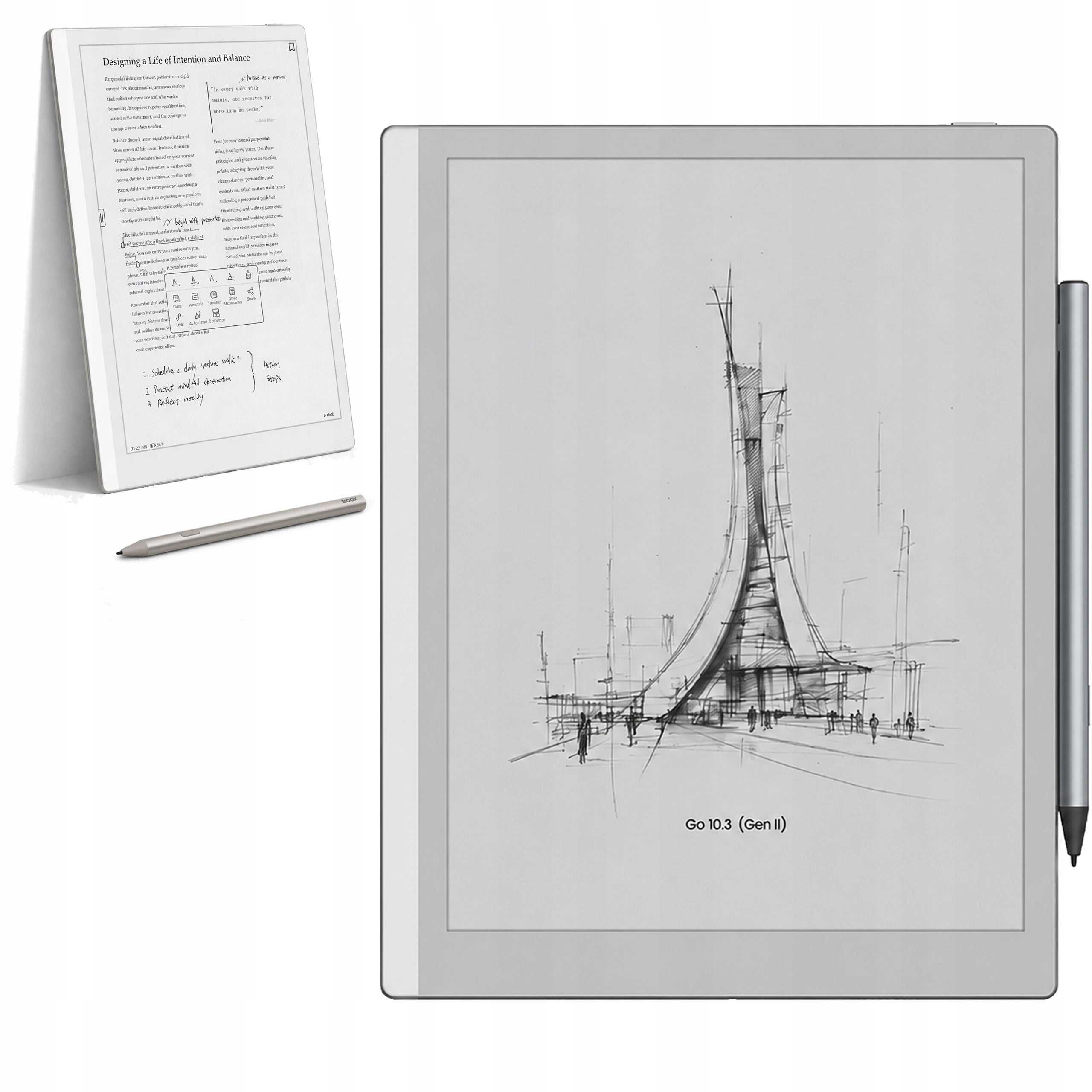 E-BOOK READER ONYX BOOX GO 10,3" GEN II E-INK 64GB+ STYLUS InkSense Plus