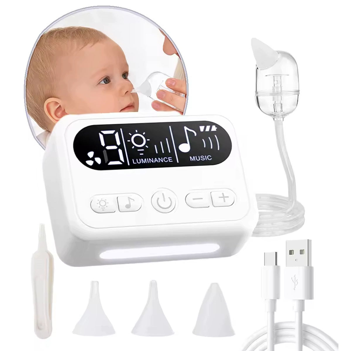 EAR NOSE ASPIRATOR ELECTRIC VACUUM CLEANER EXTRACTOR FOR RUNNY NOSE POWER