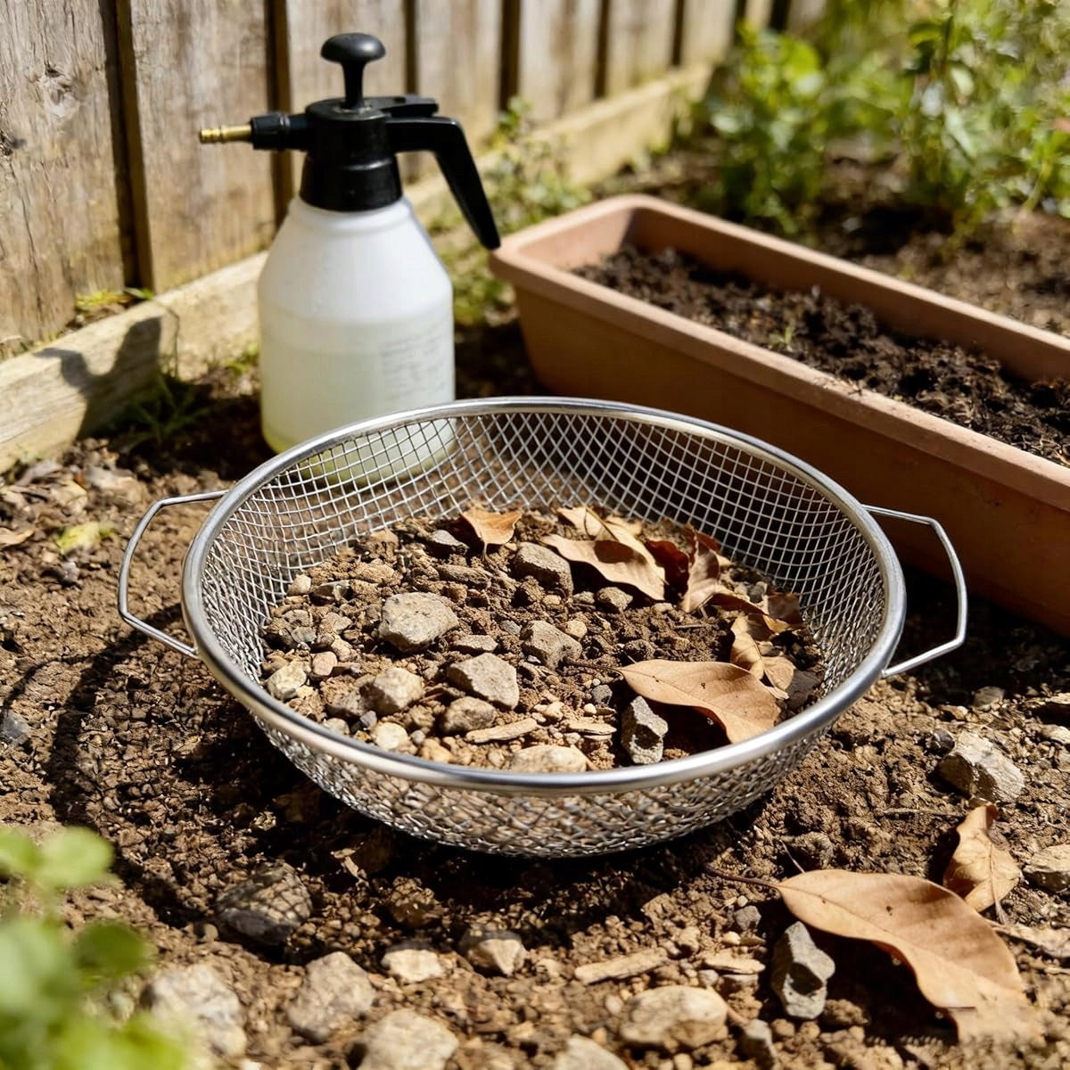 EARTH GARDEN SIEVE DIAMETER 30CM FITS 5 GALLON BUCKET IN GARDEN Brand no brand