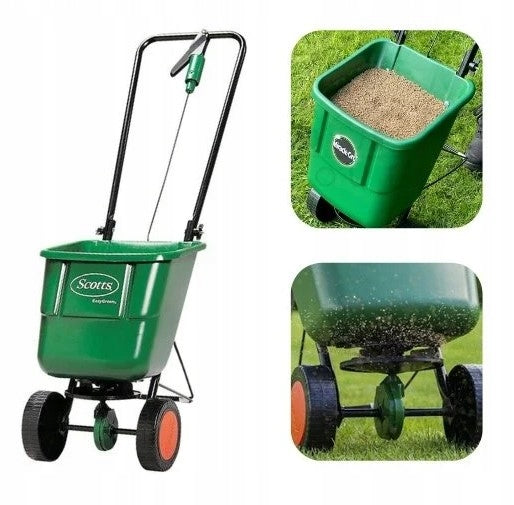 EASYGREEN SEED DRILL LAWN SPREADER NEOWHEAT SUBSTRAL OSMOCOTE ON WHEELS