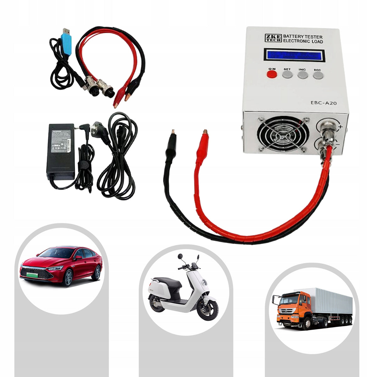 EBC A20 LCD Battery Tester, Lithium Lead,Battery Tester Manufacturer code 0791293447985