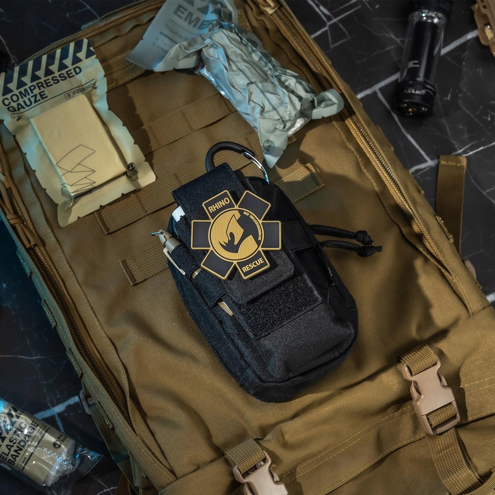 EDC Tactical First Aid Kit IFAK Trauma Kit MOLLE RHINO RESCUE Survival Auto Brand no brand
