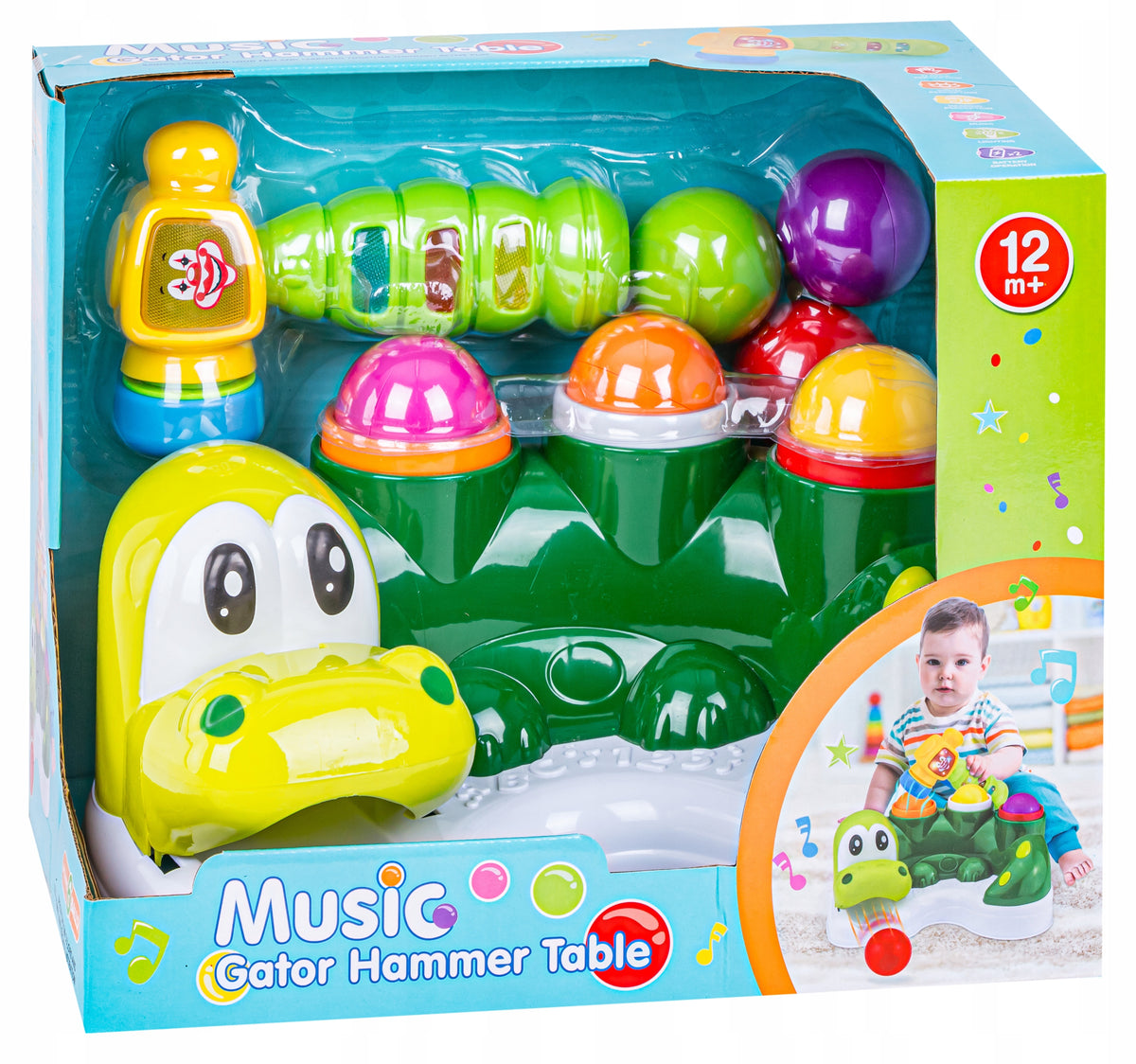EDUCATIONAL ARCADE TOY Game CROCODILE Hammer Beater STICK BALL Brand DK