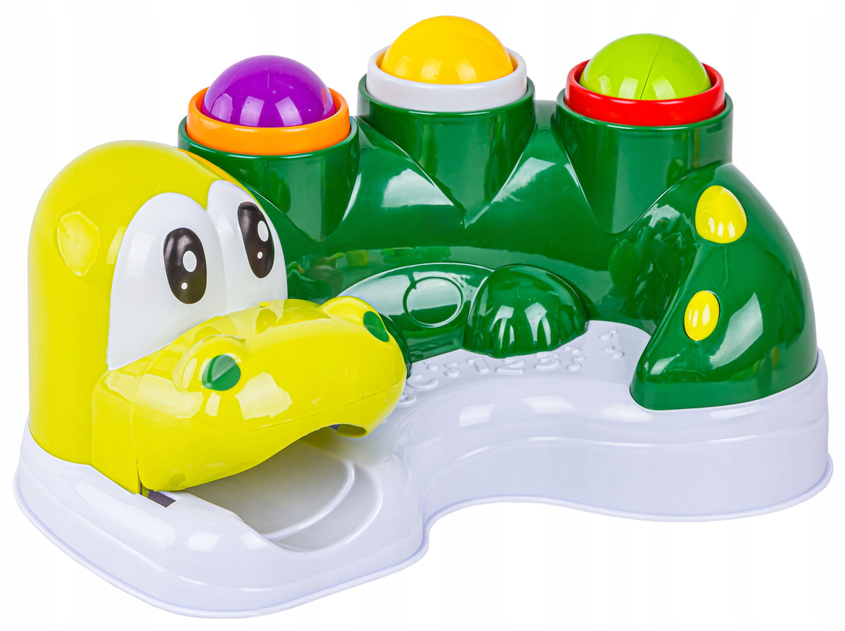 EDUCATIONAL ARCADE TOY Game CROCODILE Hammer Beater STICK BALL Color green