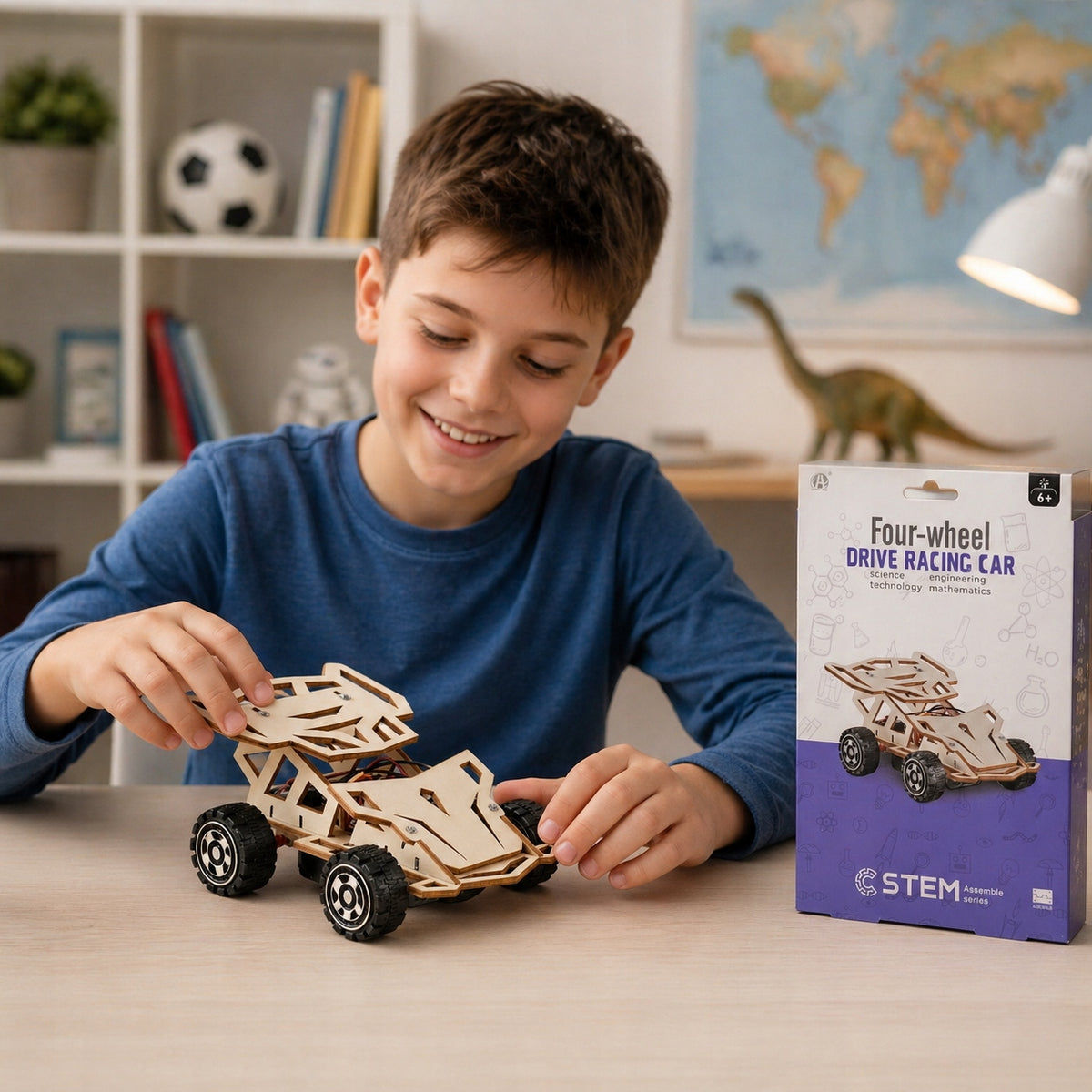 EDUCATIONAL BLOCKS FOR FOLDING STEM RACING GIFT CHILDREN TOY Packaging status original