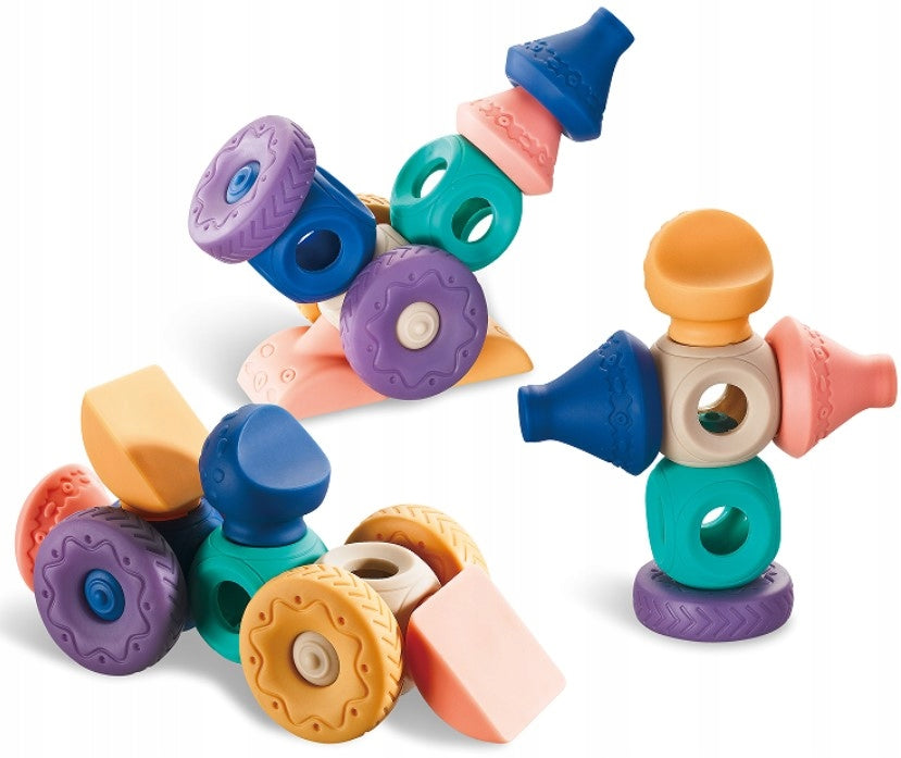 EDUCATIONAL Brick Set SENSORY TOY Soft BLOCKS Figures 13 pcs Color multicolor