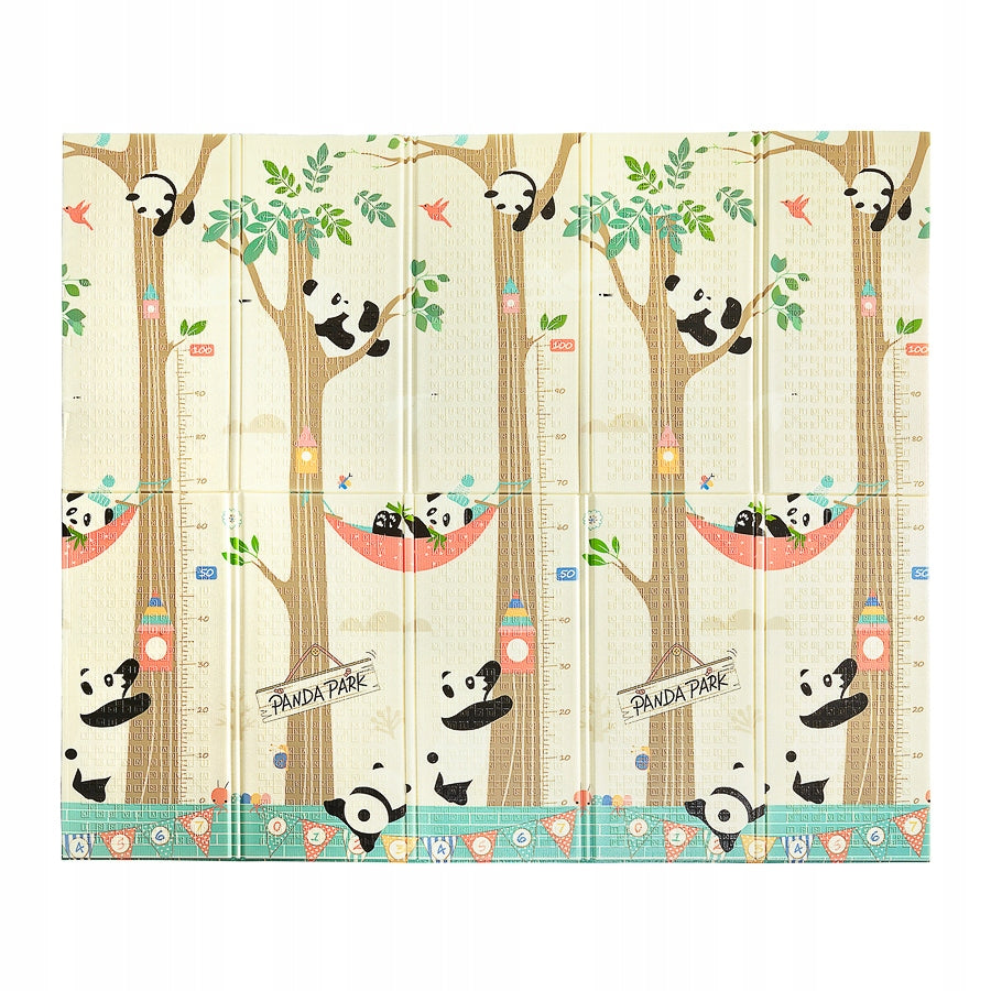 EDUCATIONAL FOAM MAT DOUBLE SIDED FOLDING FOR BABIES PANDAS 200x180CM Manufacturer code Mata edukacyjna dla dzieci 200x180