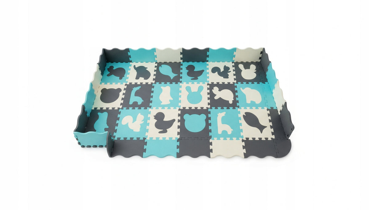 EDUCATIONAL FOAM MAT DOUBLE-SIDED PUZZLE XXL 201x115cm EVA animals Manufacturer code FM06