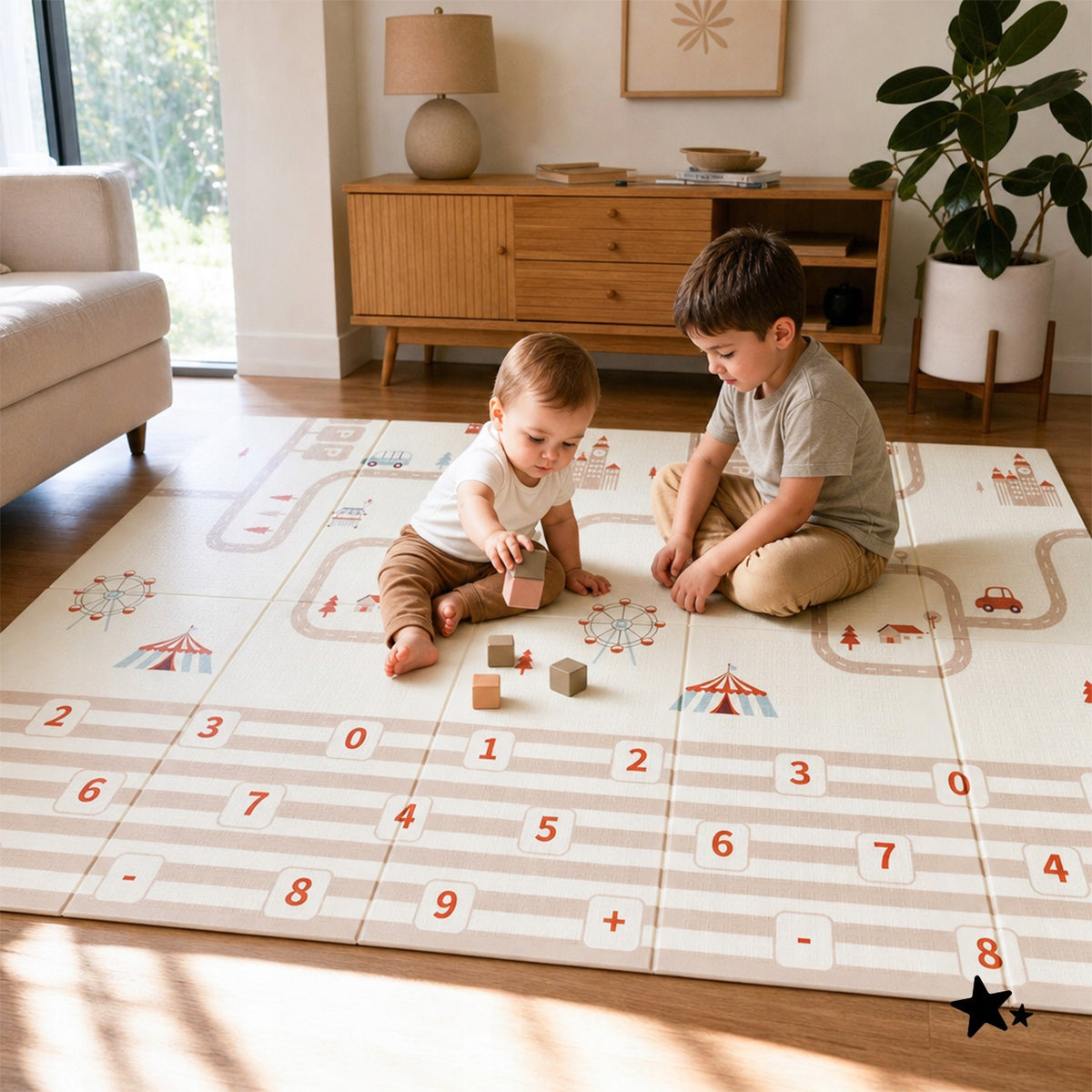 EDUCATIONAL FOAM MAT FOLDING DOUBLE SIDED 150x200 XPE FOAM FOR KIDS Packaging status original