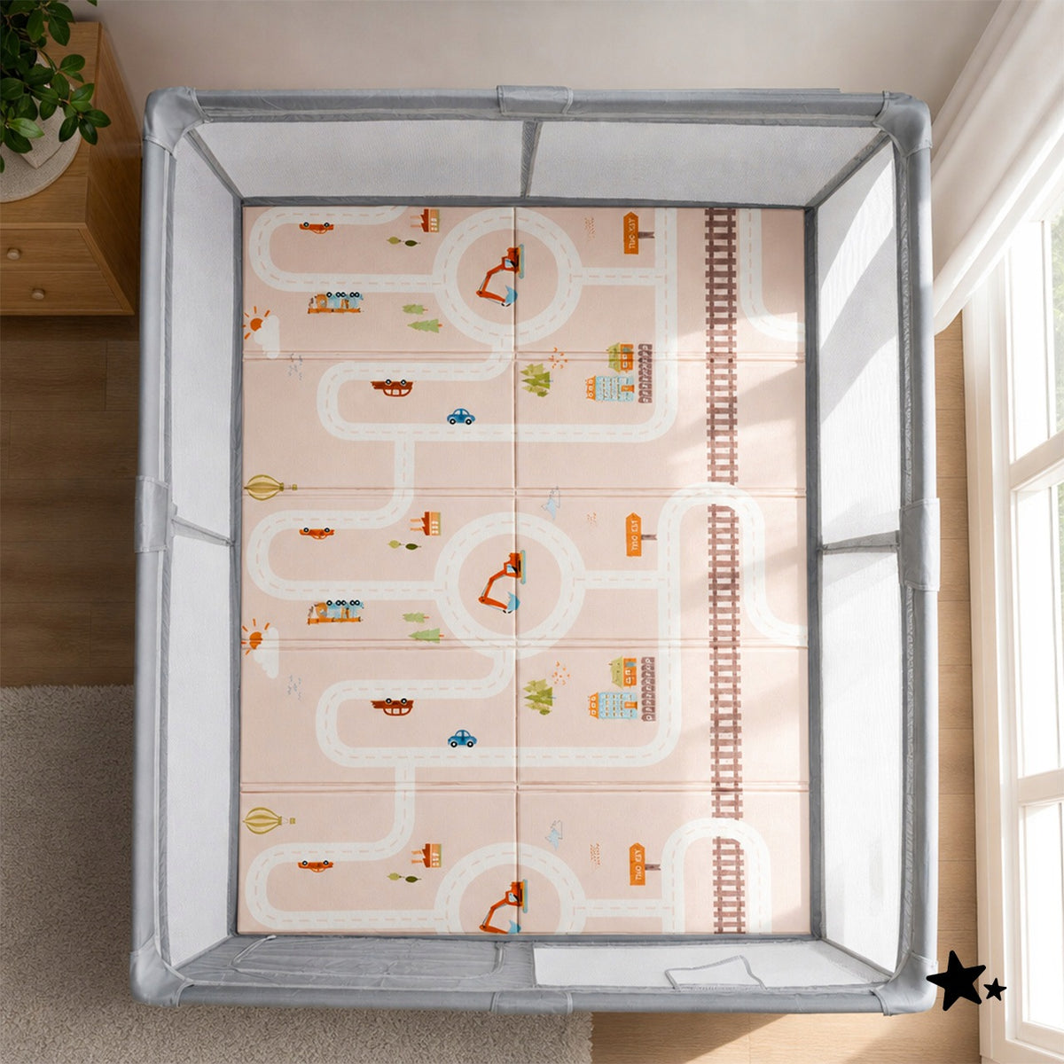EDUCATIONAL FOAM MAT FOLDING DOUBLE SIDED 180x200 XPE FOAM FOR KIDS Manufacturer code 115167