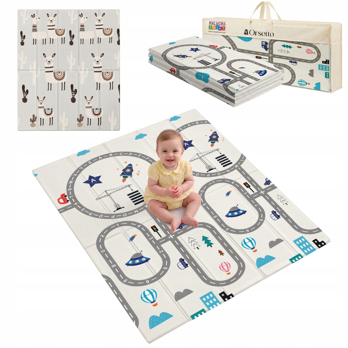 EDUCATIONAL FOAM MAT FOLDING DOUBLE-SIDED LARGE THICK 150x200x1CM 0+