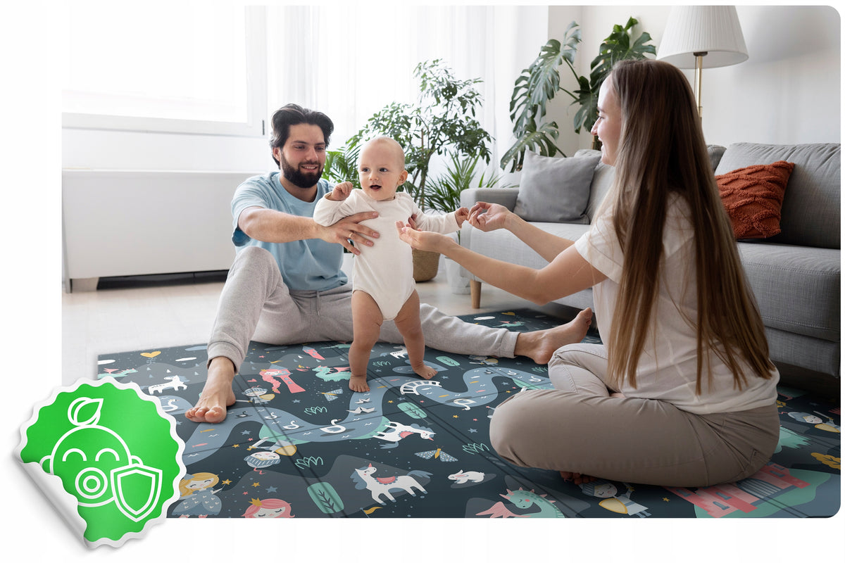 EDUCATIONAL FOLDING FOAM MAT FOR CHILDREN LARGE 150x200 DOUBLE-SIDED NUKIDO Brand Nukido