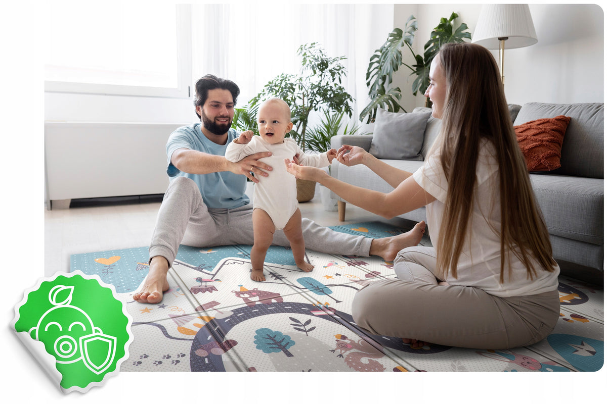 EDUCATIONAL FOLDING FOAM MAT FOR CHILDREN LARGE 150x200 XPE FOAM NUKIDO Brand Nukido