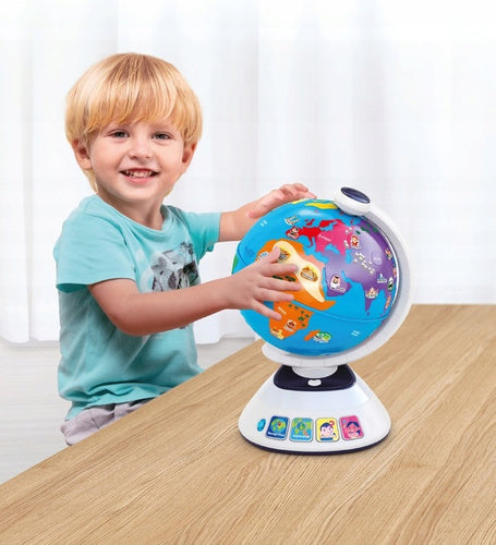 EDUCATIONAL GLOBE INTERACTIVE QUIZ 48 FUNCTIONS GLOWING GAME TEACHES SMILY PLAY Brand Smily Play