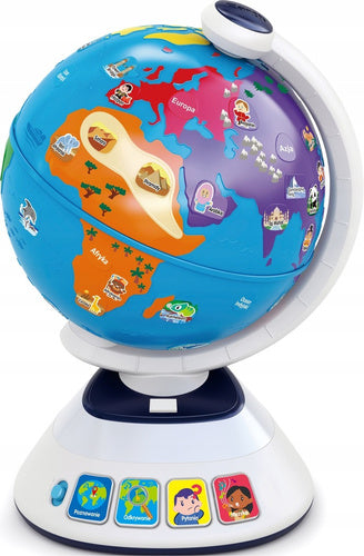 EDUCATIONAL GLOBE INTERACTIVE QUIZ 48 FUNCTIONS GLOWING GAME TEACHES SMILY PLAY Kid's age 3+ years