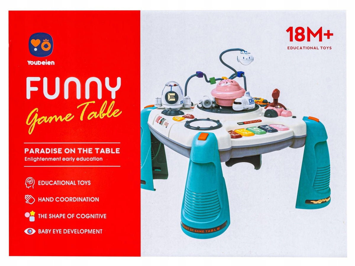 EDUCATIONAL INTERACTIVE CHILDREN'S TABLE 2IN1 SPACE PROJECTOR BLUE Packaging status original