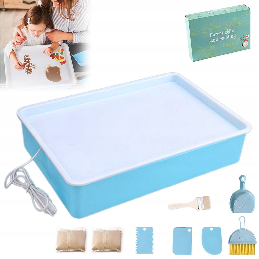 EDUCATIONAL LED SAND PAINTING TABLE CREATIVE SET WITH SAND Kid's age 3+ years