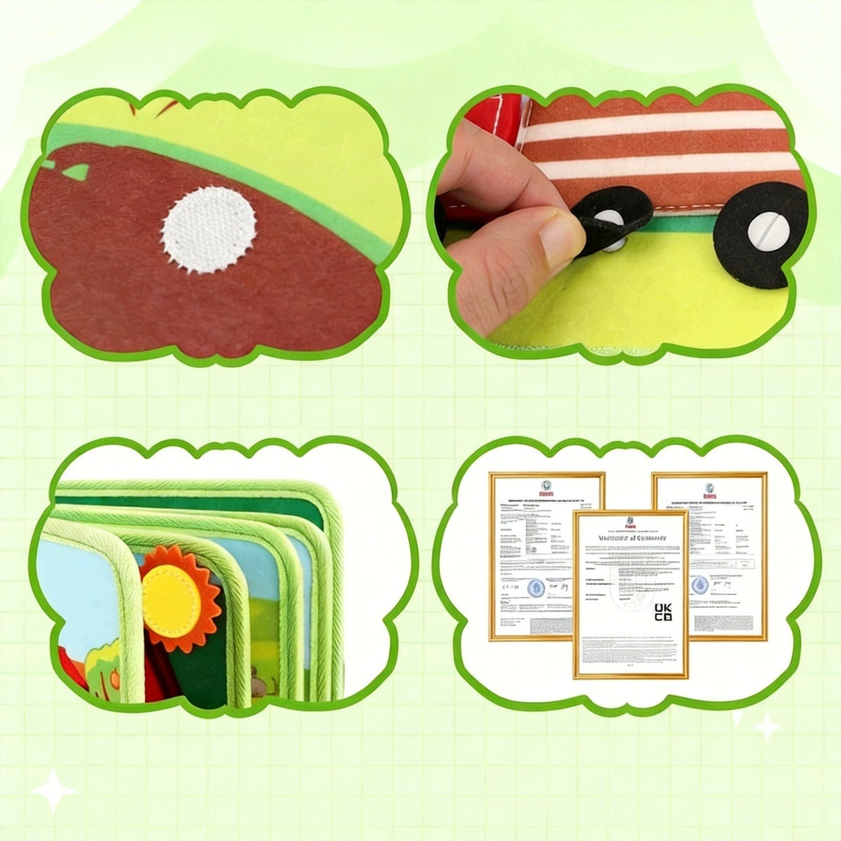 EDUCATIONAL MANIPULATION BOARD SENSORY BOOK NEW 2026 Minimum kid's age 6