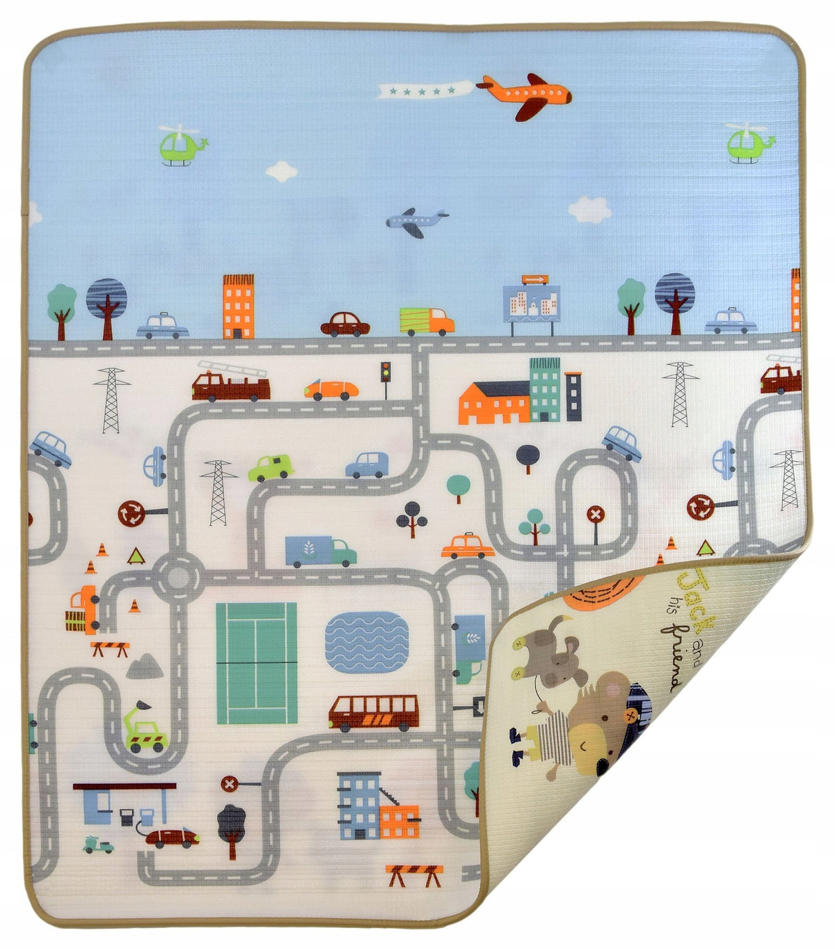 EDUCATIONAL MAT FOAM CITY STREETS 120 X 180 CM THICK XXL