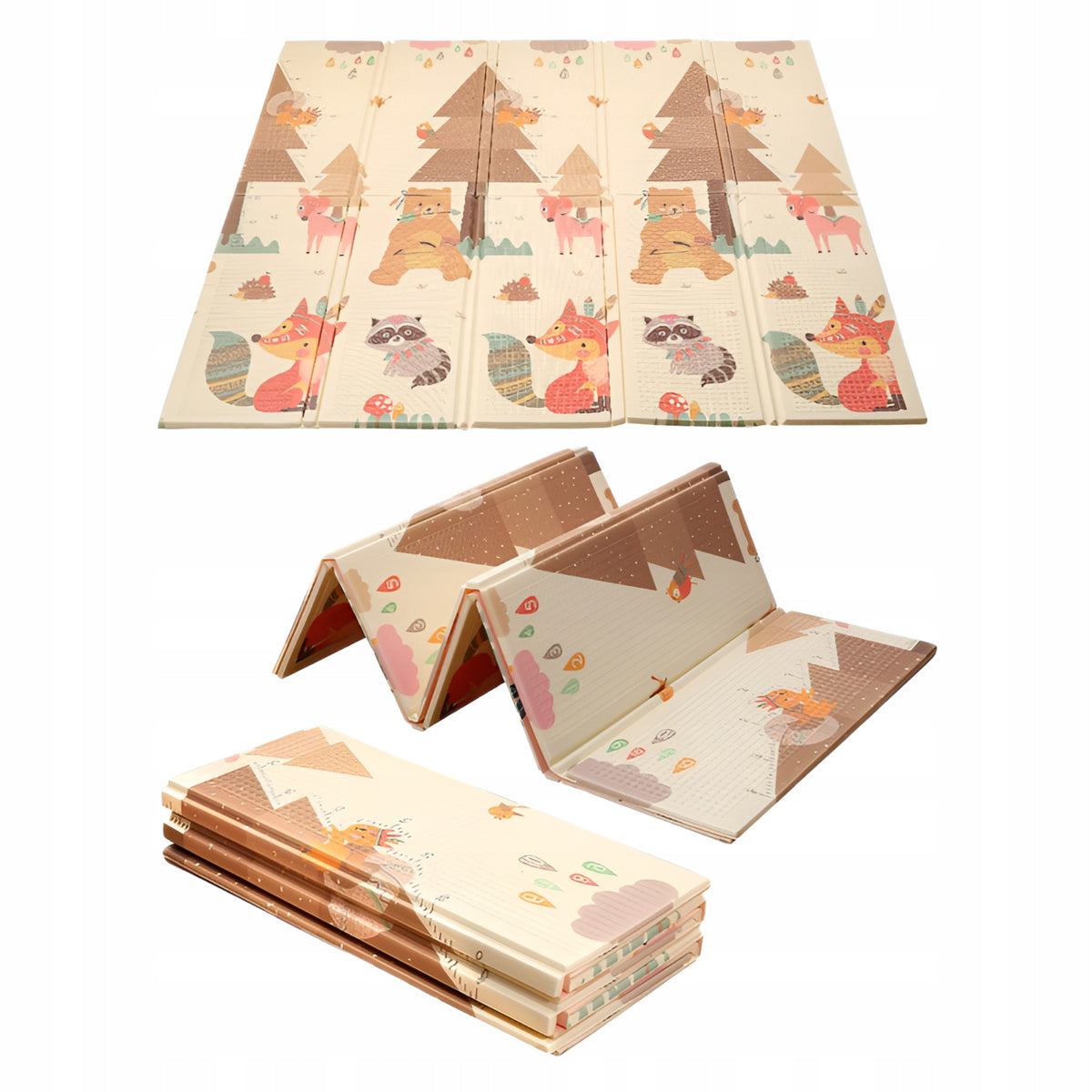 EDUCATIONAL MAT FOLDING FOAM XPE DOUBLE-SIDED FOR CHILDREN LARGE 180x120 cm Packaging status original