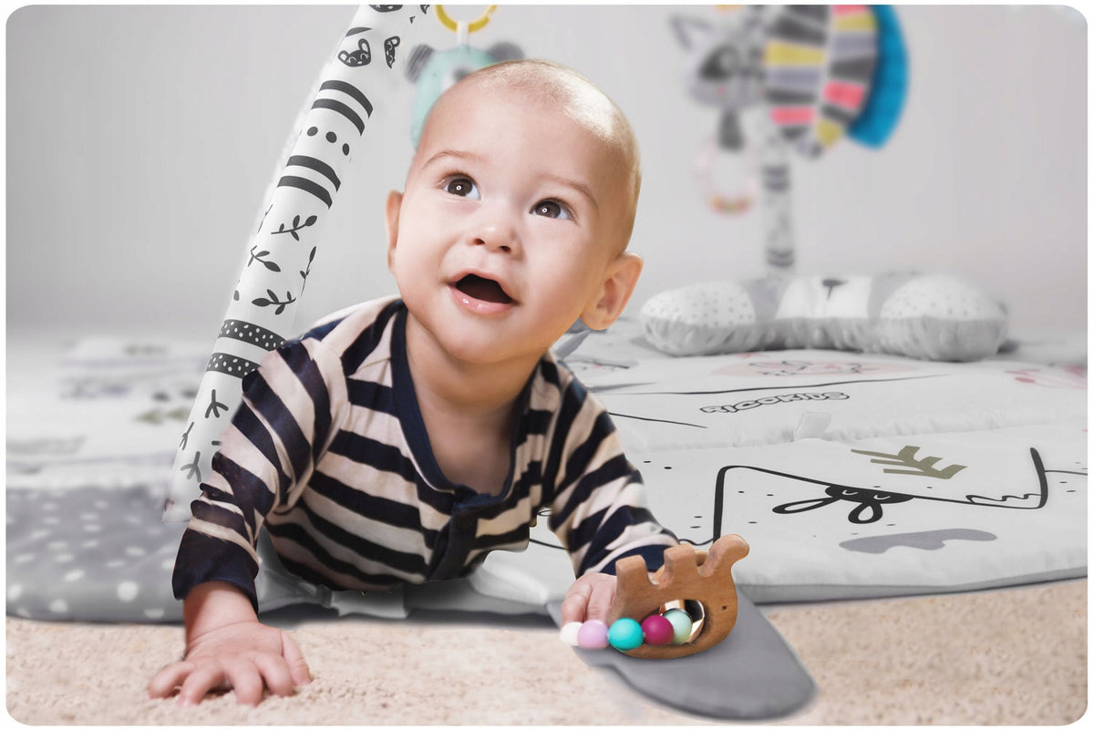 EDUCATIONAL MAT FOR BABIES INTERACTIVE 3IN1 LARGE GREY RICOKIDS + FREEBIE Manufacturer code 7350