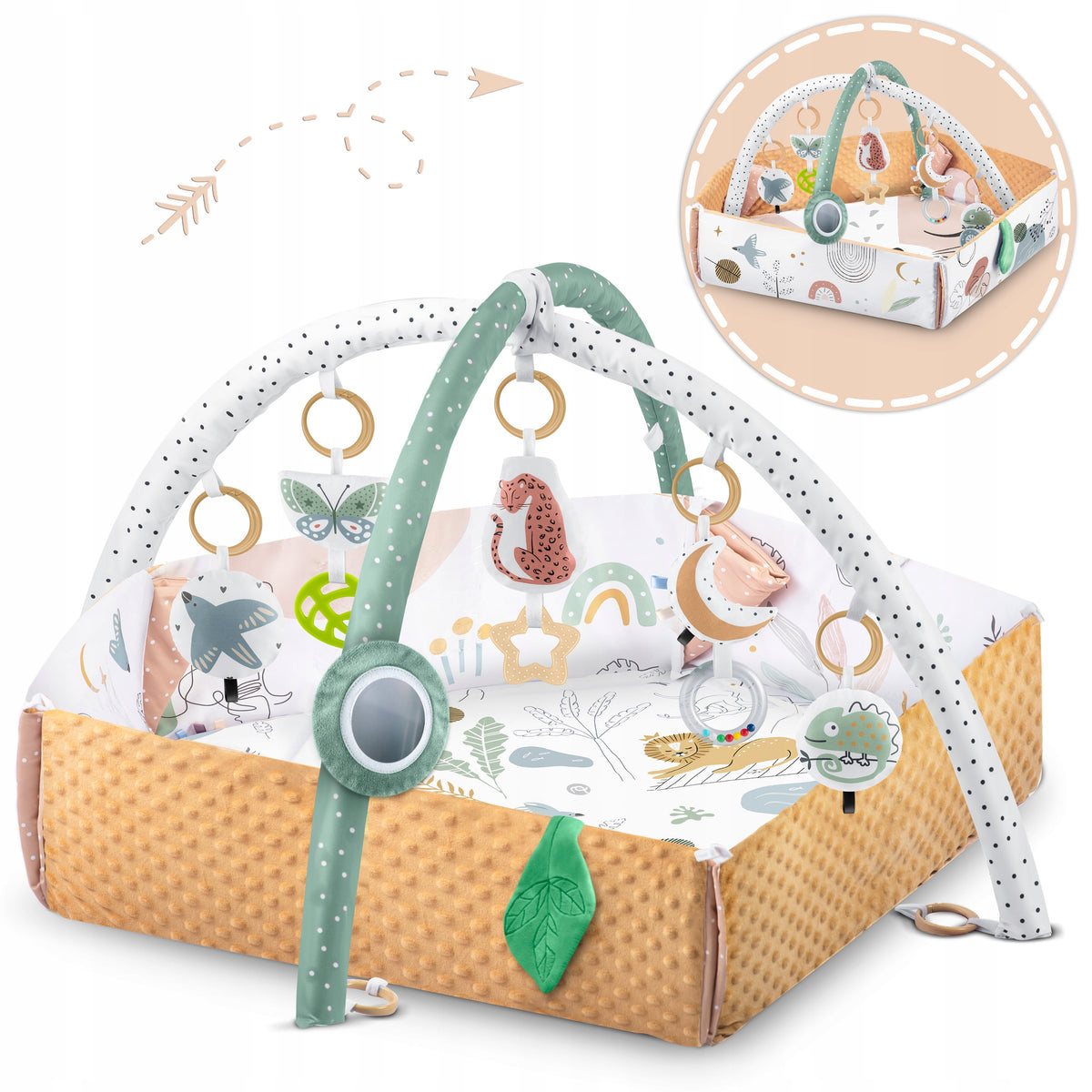 EDUCATIONAL MAT FOR BABIES INTERACTIVE FOLDING LARGE XXL 5in1 NUKIDO Manufacturer code 730101