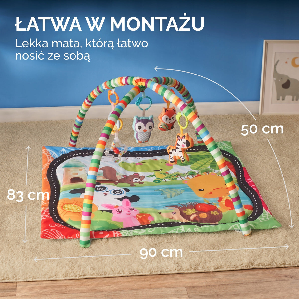 EDUCATIONAL MAT FOR BABIES WITH HEADBAND 5 INTERACTIVE TOYS Manufacturer code 6TY209234