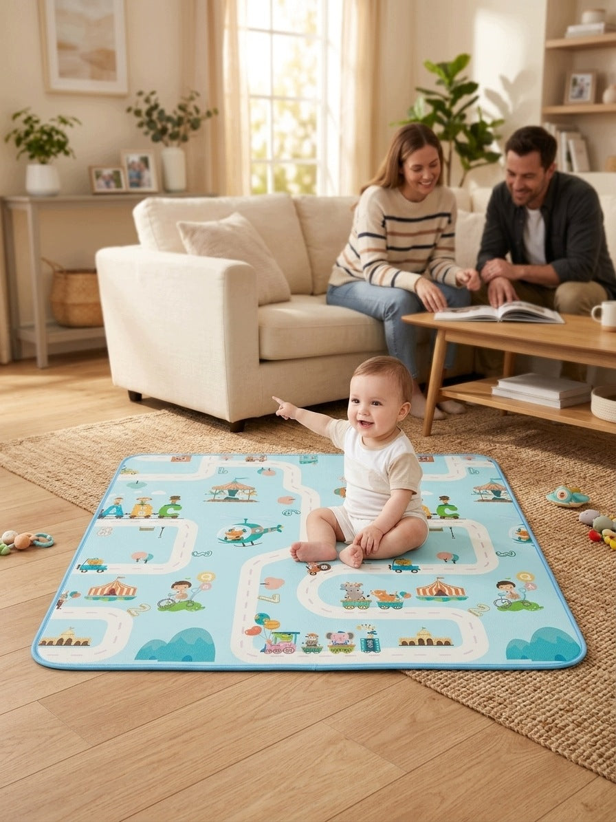 EDUCATIONAL MAT FOR BABY DOUBLE FOAM MAT FOR PLAYPEN 126X126 SOFT Brand no brand