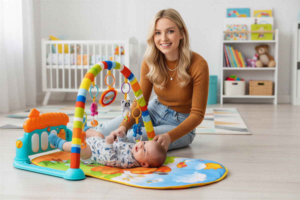 EDUCATIONAL MAT INTERACTIVE 3in1 ORANGE HOUSE PIANO TOYS Kid's age 1+ month