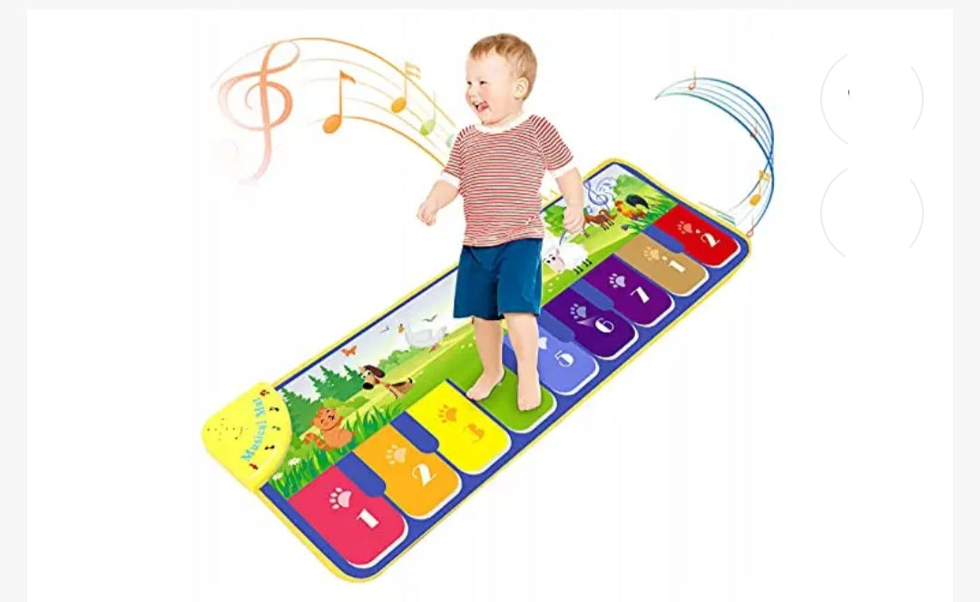 EDUCATIONAL MAT MUSICAL ANIMAL SOUNDS PIANO FOR PLAYING AND LEARNING JUNGLE