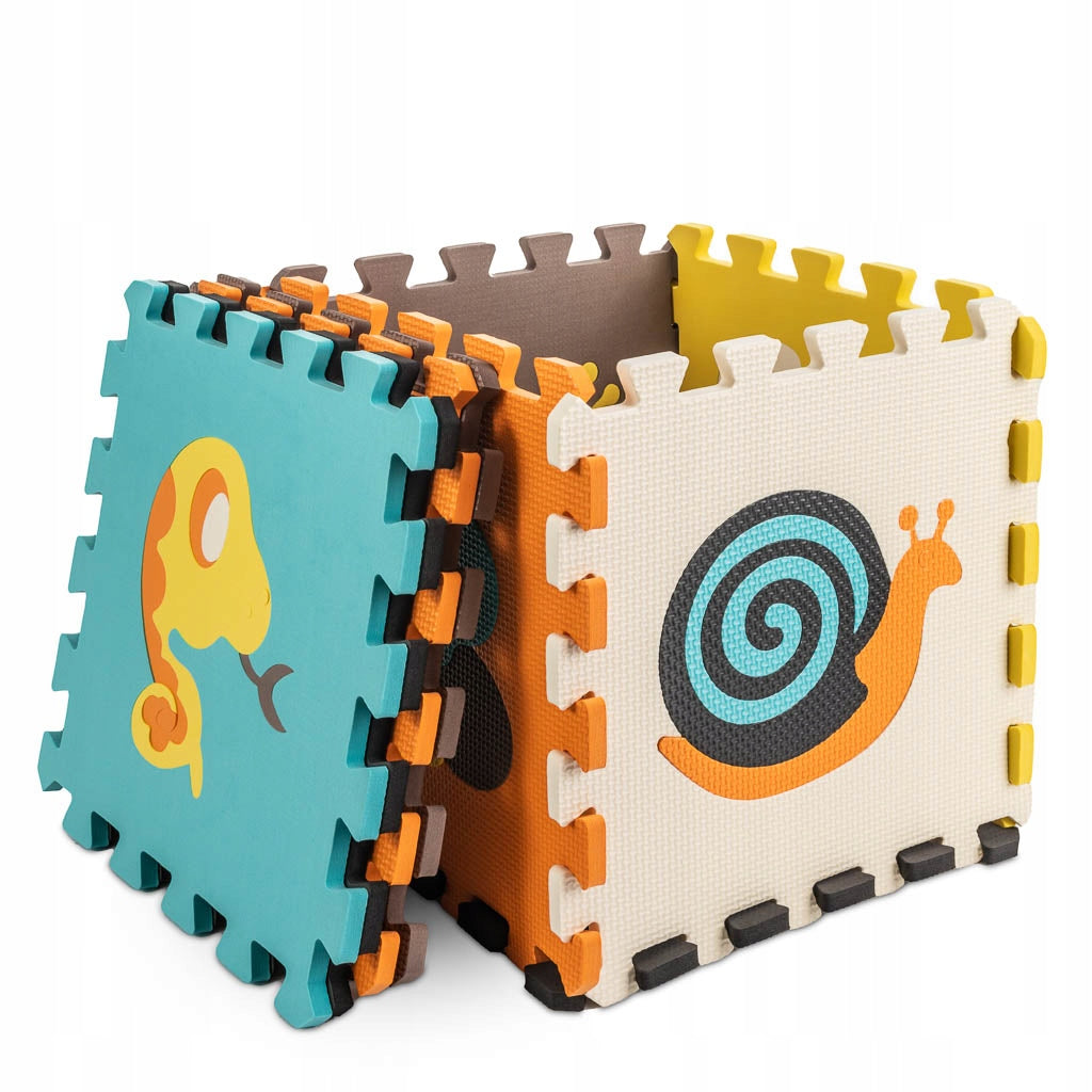 EDUCATIONAL MAT PUZZLE FOAM MAT FOR CHILDREN FOLDING 9 EL. ANIMALS Manufacturer code KX5208