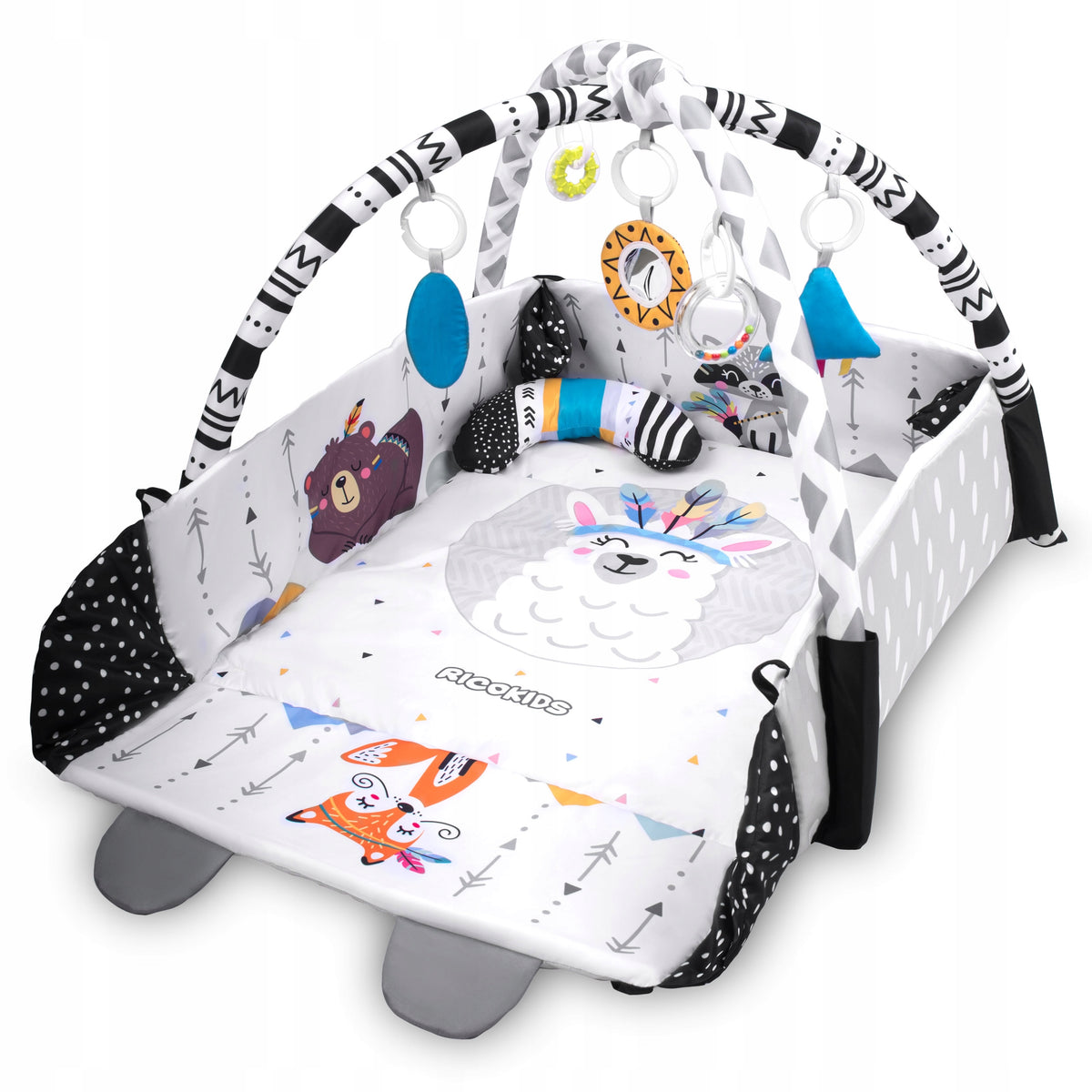 EDUCATIONAL MAT RICOKIDS FOR BABIES LARGE SOFT ANIMALS + FREEBIE Manufacturer code 7318