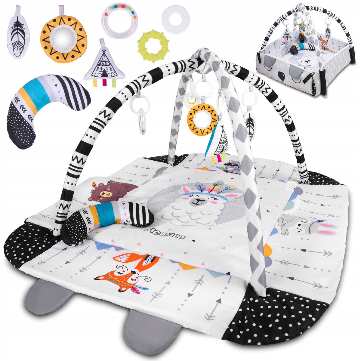 EDUCATIONAL MAT RICOKIDS FOR BABIES LARGE SOFT ANIMALS + FREEBIE