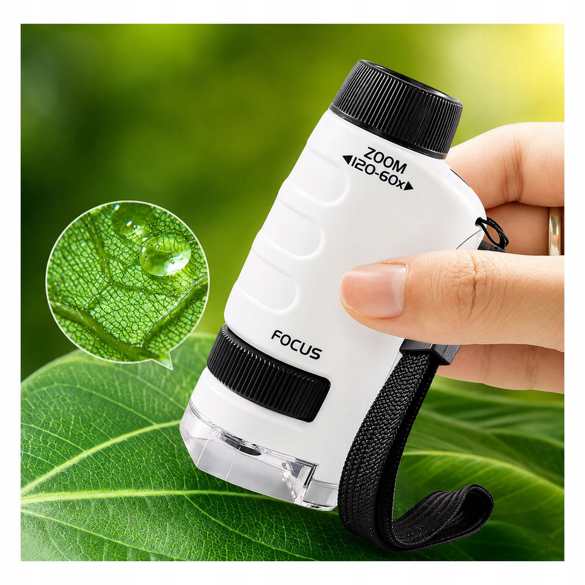 EDUCATIONAL POCKET MICROSCOPE FOR CHILDREN LABORATORY 120x 60x PORTABLE Packaging status original
