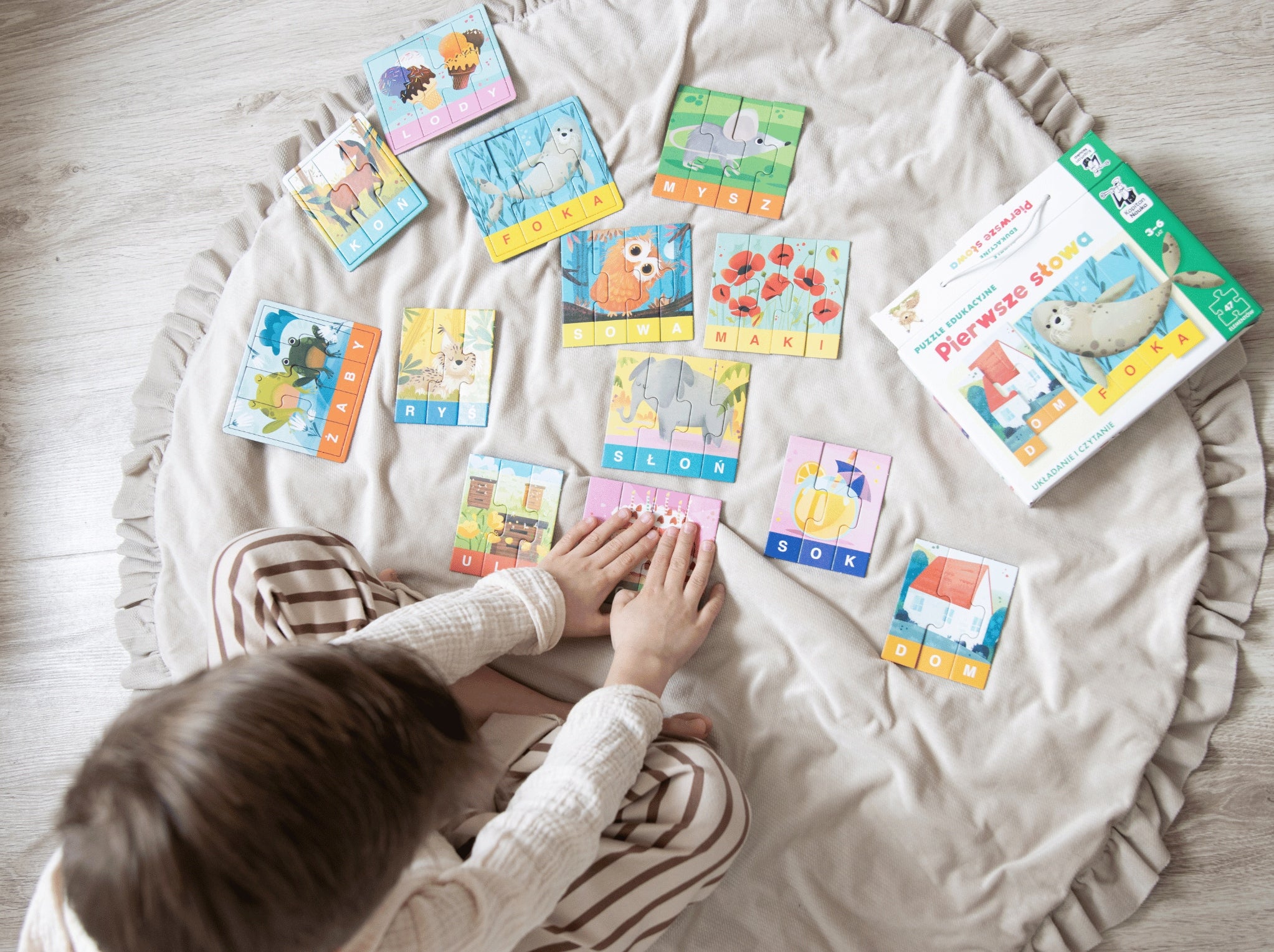 EDUCATIONAL PUZZLE FIRST WORDS LEARNING TO READ FOR CHILDREN 3+ GIFT EAN (GTIN) 5904905917102