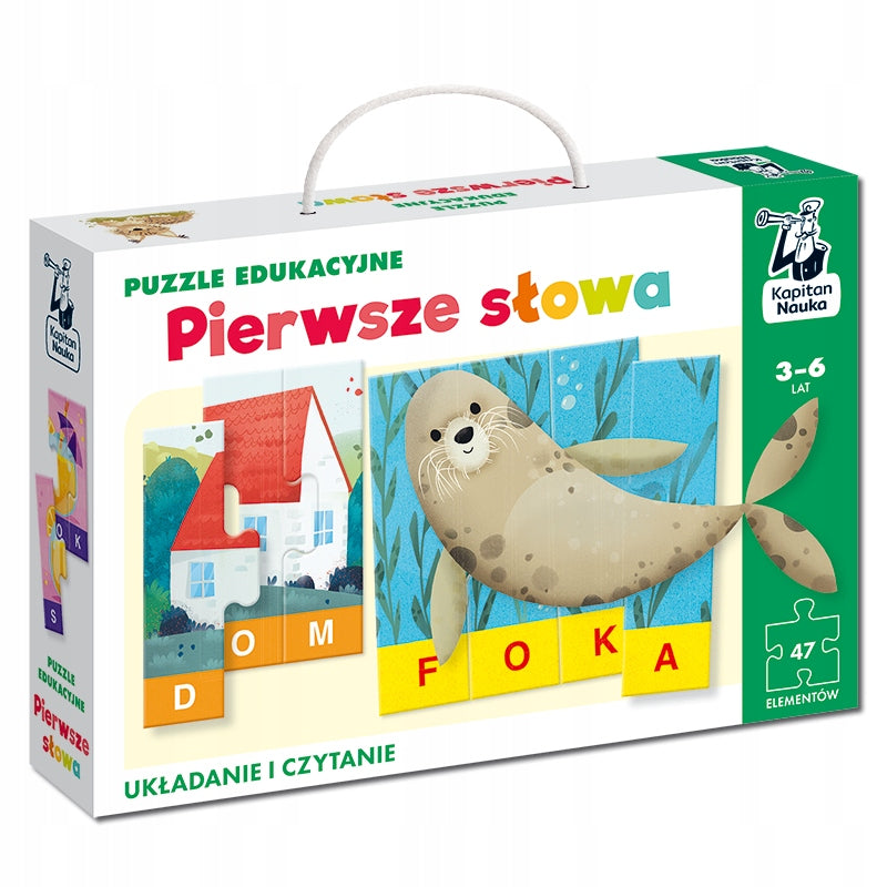 EDUCATIONAL PUZZLE FIRST WORDS LEARNING TO READ FOR CHILDREN 3+ GIFT