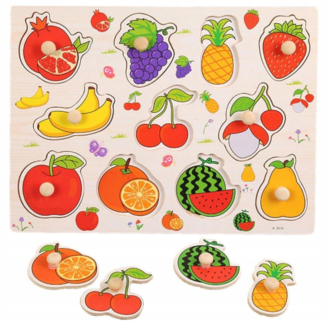 EDUCATIONAL PUZZLE WOODEN FRUIT
