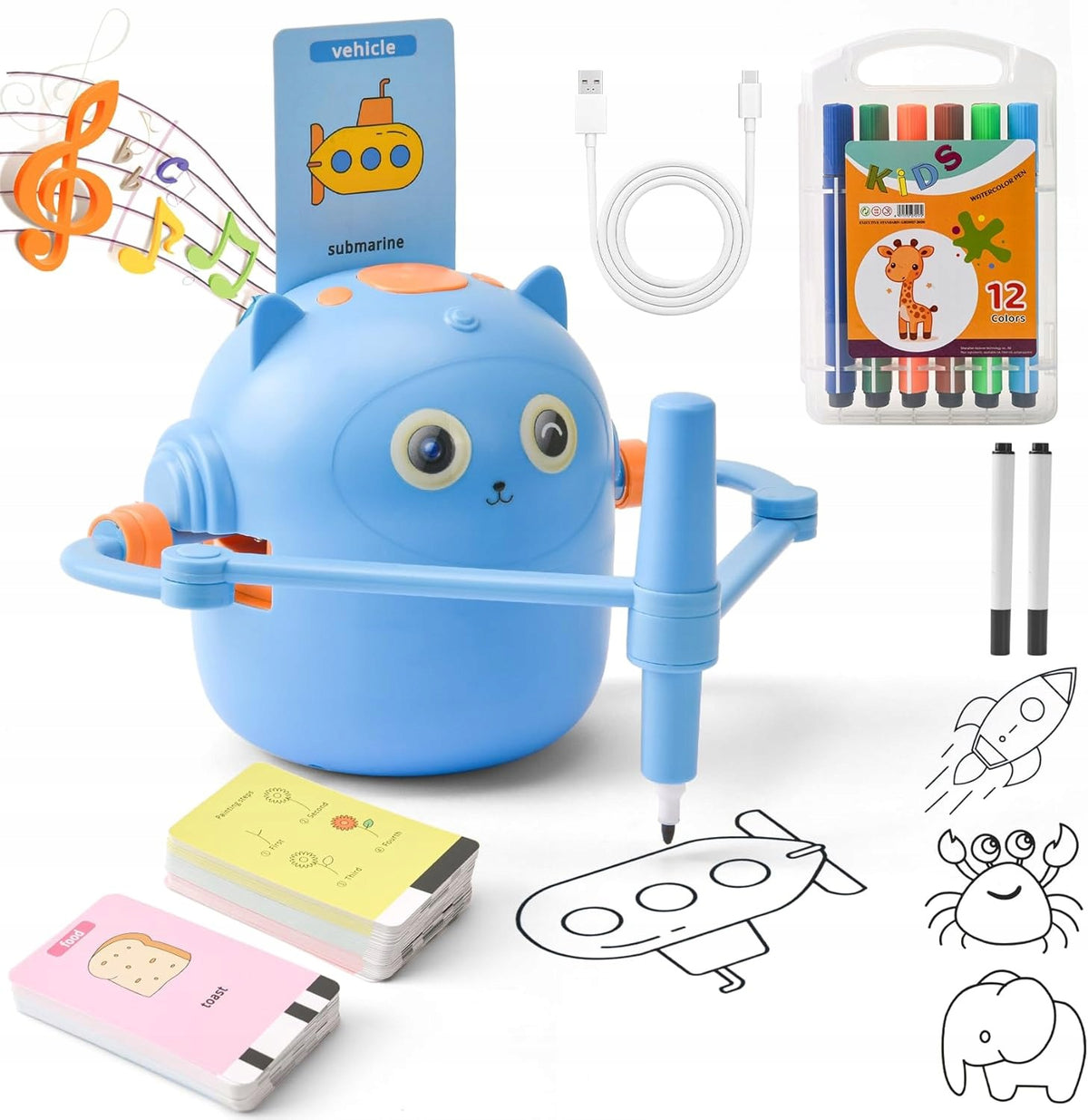 EDUCATIONAL ROBOT LEARNING TO DRAW GIFT BIRTHDAY INTERACTIVE FOR CHILDREN