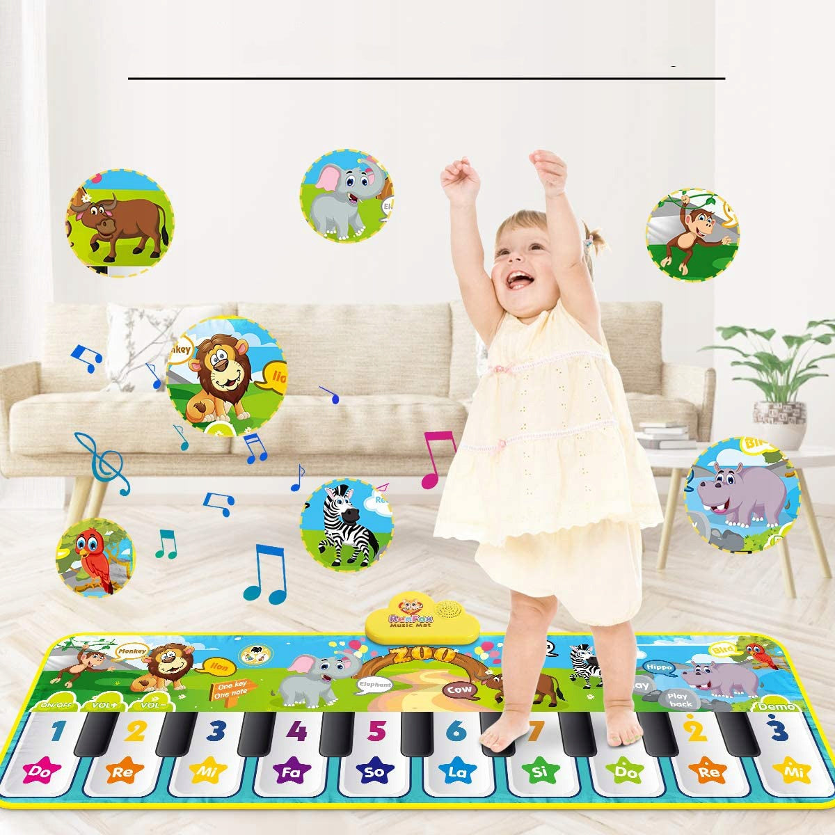 EDUCATIONAL SENSORY INTERACTIVE MAT PLAYING MUSICAL AND MOVEMENT FUN Brand Bedee