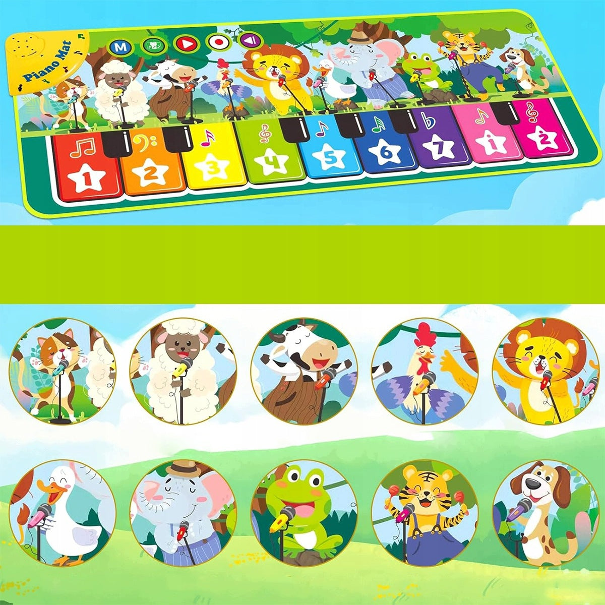 EDUCATIONAL SENSORY INTERACTIVE MAT PLAYING MUSICAL AND MOVEMENT FUN Brand no brand
