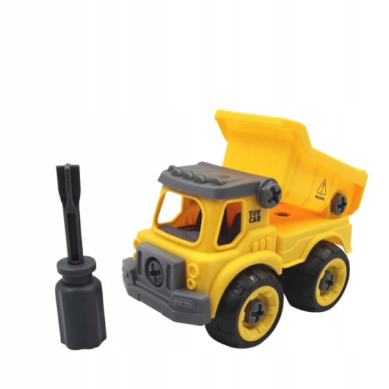 EDUCATIONAL SET 4 CARS CONSTRUCTION VEHICLES FOR TWISTING UNSCREWING GIFT Series Pojazdy budowlane