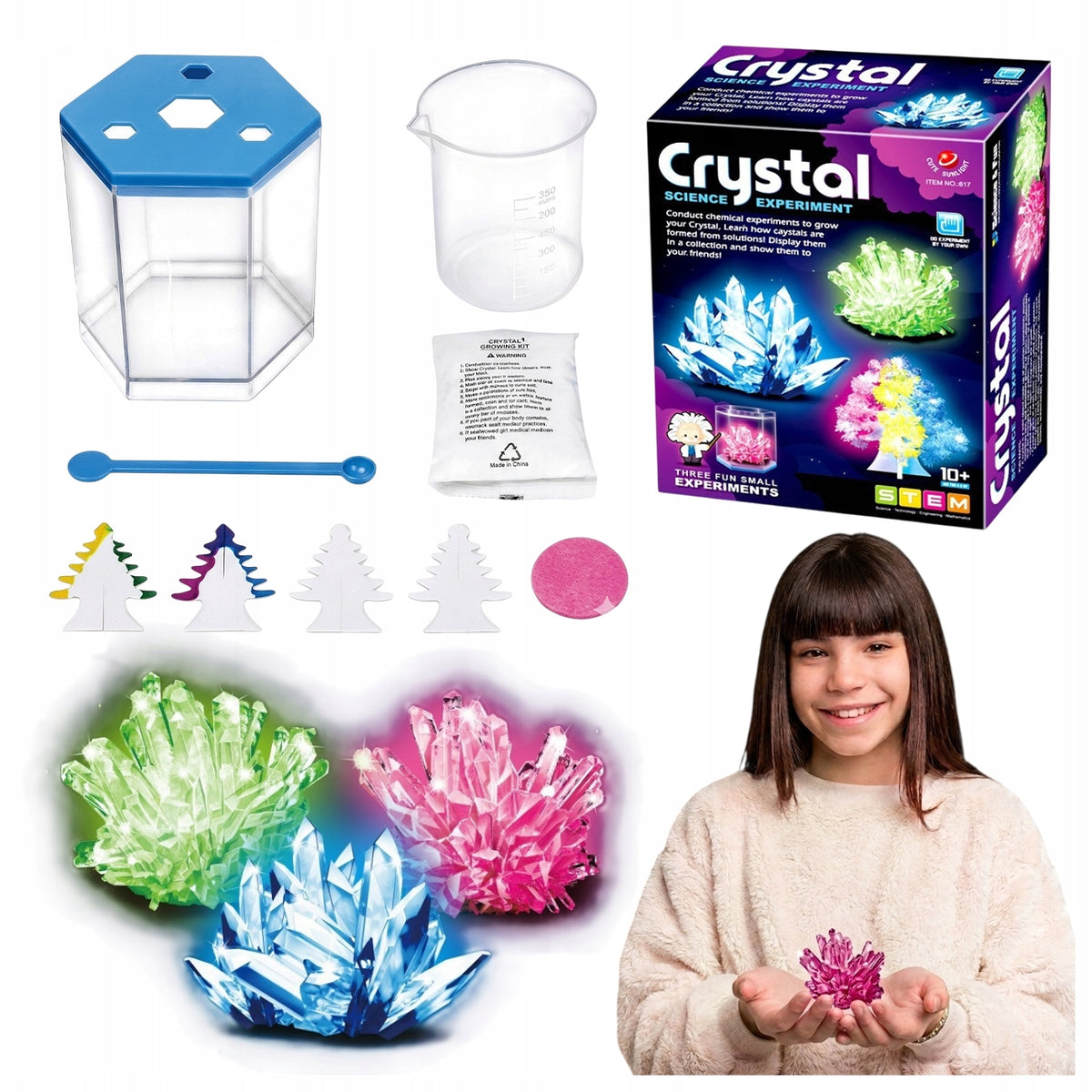 EDUCATIONAL SET SCIENTIFIC CRYSTAL BREEDING TREE EXPERIMENT SCIENCE