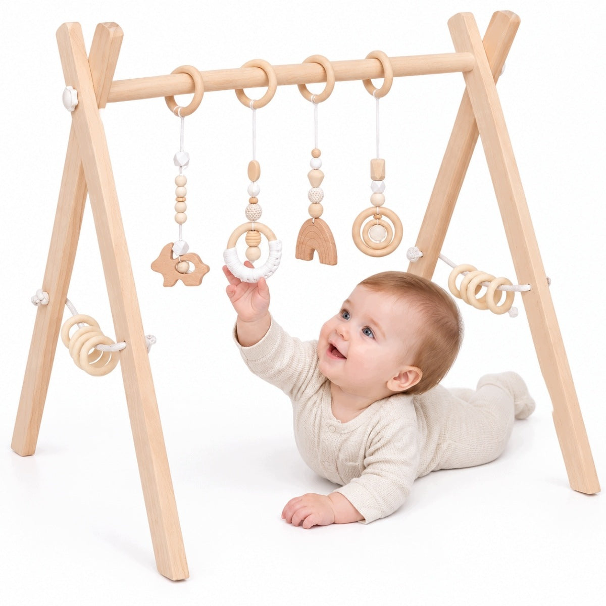 EDUCATIONAL STAND FOR BABY CHILDREN WOODEN BABY GYM