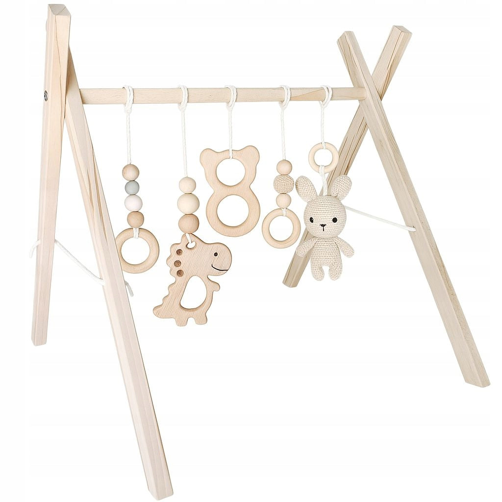 EDUCATIONAL STAND WOODEN BEECH BABY GYM CHILDREN BABIES *
